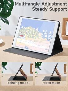 拼贴绘画平板电脑保护壳适用于 iPad (A16) 11 英寸第 11 代 2025、iPad 第 10 代、Kindle Paperwhite 第 12 代 2024，保护套兼容三星 Galaxy Tab S6 Lite 10.4 英寸和 Galaxy Tab，具有自动睡眠/唤醒功能 - 彩色 - 查看 5