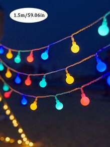 1pc, 1.5m/10LED, 3m/20LED, 6m/40LED, 10m/80LED Fairy String Lights Suitable For Bedroom, Tent, Wedding Party, Christmas, Balcony, Valentine's Day Decoration