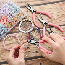 5 Packs Jewelry Pliers Set, Jewelry Making Tools With Needle ,Round ,Chain ,Bent Nose Pliers/Zipper Pliers, Jewelry Making Supplies Repair/ Cut Kits For Crafting