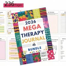 2026 Super Relaxation Diary: Colorful Mental Health And Self-Care Planner With Floral Geometric Patterns, Motivational Quotes - Inspirational Meditation Tool, Personal Growth Journal, Durable Cover, Guided Journaling, Aesthetic Style, Reflection Records, Suitable For Writing Enthusiasts School Supplies, Back To School