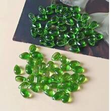 30 piezas Cuentas con forma de gota de agua, pétalo y corazón de estilos variados para accesorios de joyería y manualidades DIY