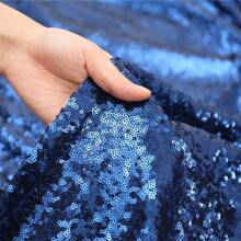 2Pcs 2Ft X 8Ft Navy Blue Sequin Backdrop Curtain - Events & Photography - Navy Blue - View 7
