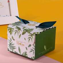 50 cajas de dulces con moño de cinta de satén - Caja de regalo para fiestas de boda, cumpleaños, con 50 cintas negras y verdes para decoración de boda, novia, ducha, fiesta de cumpleaños