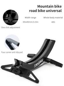 TOSUOD TOSUOD Regulowany stojak na rowery - Czarny uchwyt do parkowania rowerów szosowych i górskich z bezpieczną podstawą podłogową, ergonomiczny design ułatwiający przechowywanie i eksponowanie, akcesoria do parkowania rowerów | Nowoczesny stojak na rowery | Wytrzymały polipropylen