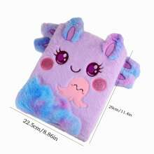 Libro di appunti 3D ricamato in peluche con copertina a cartone animato, libro di note personalizzato per artisti per schizzi, disegni e doodling, quaderno per pagine