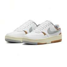 Nike Zapatillas deportivas casuales de moda retro de suela gruesa y caña baja para mujer Gamma Force - Blanco Marrón - Ver 7