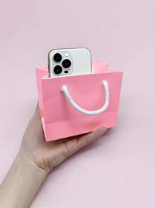 20 piezas Bolsas de regalo mini rosas con asas - Para artesanos, organizadores de fiestas, regaladores, excelentes para bodas, cumpleaños, fiestas, manualidades, regalos y almacenamiento de joyas - Bolsas de fiesta pequeñas a medianas de papel kraft rosa (4X5X2 pulgadas)