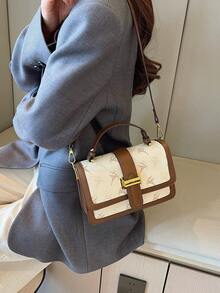 复古大容量手提包，奢华 PU 斜挎包，女士经典休闲手提包和单肩包