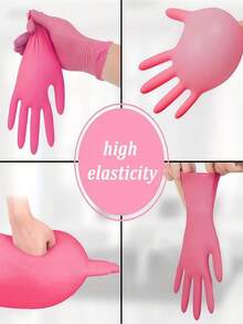 100pcs Disposable Black Nitrile Gloves, Latex-Free, Waterproof, Anti-Static, Multi-Purpose Gloves, Suitable For Hair Dyeing, Beauty Salons, Kitchen Cooking, Painting, Art And Crafts, Household Cleaning, Kitchen, Bathroom, Home, And Household Goods(No Box) - Black - View 6