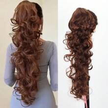 Curly Wavy Ponytail Hair Extensions Long Synthetic Claw Claw Clip On Ponytail Hair Extensions For Women