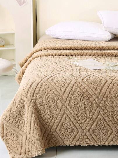 1 件卡其色羊毛毯，复古风格夏尔巴保暖毯，柔软舒适的盖毯，有多种尺寸和颜色可供选择，适用于卧室、沙发、房间装饰