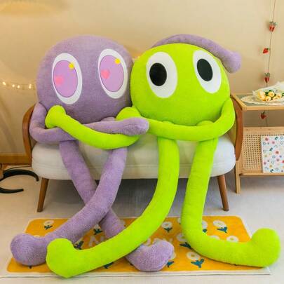 Păpușă de pluș caracatiță gigantică drăguță nouă cu tentacule lungi - pernă moale de pluș, potrivită pentru decorul de desene animate acasă, cadou excelent pentru copii, ziua de naștere, petrecere tematică, Halloween, Paște și diverse sărbători