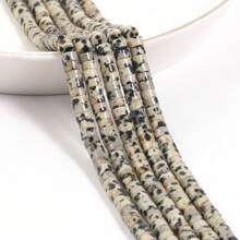 Pierres naturelles de 4x2 mm - Howlite, Agate, Quartz, Jaspe. Perles en forme de cylindre tube pour la fabrication artisanale de bracelets, colliers et accessoires de bijouterie DIY pour femmes
