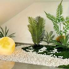 500 克白河鹅卵石适用于室内植物，1-2 英寸天然抛光装饰石适用于水族馆、花瓶填充物、盆栽植物、鱼缸、园艺和情人节派对装饰（每块形状独特） - 白色 - 查看 7