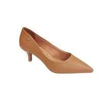 Vizzano Low Heel Pumps Simple Basic PU Leather Office Party Wedding All Year Round - Camel - View 2