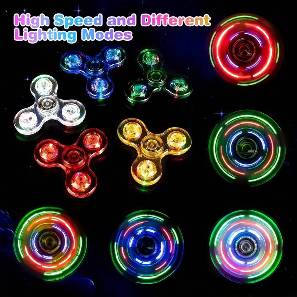 بلور يضيء بال- LED دوّار بال- hand spinner جديد، لعبة بصبابة تضيء في الظلام، دوارة كريستالية للأصابع، هدايا حزب مضحكة، هدايا عطلات نهاية الأسبوع، هدايا عيد الميلاد