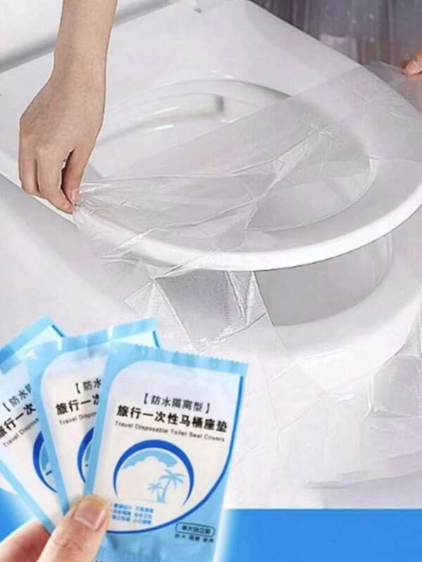 10/30 Pcs Disposable Travel Toilet Cover, Waterproof Portable Business Toilet Pad, Flushable Toilet Paper Seat Cover, Airplane Travel, Pregnant Women/Public Toilet, School, Camping, Bathroom