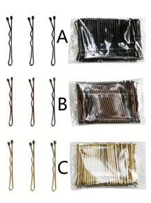 50pcs Women All-Match Minimalist Black, Brown, Gold Simple Straight Barrettes, Fashion Versatile Elegant Hair Clips For Daily Outfit, Hairstyle, Face Washing, Makeup Accessories, Claw Clips, Hair Slide, Hair Claws, School Stuff