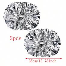 Une paire (2 pièces) de fleurs en peluche de cheerleading à manivelle, avec poignées de bâton de doigt, convient pour l'esprit d'équipe, les sports, la danse, l'acclamation, les fêtes et les fournitures de festival