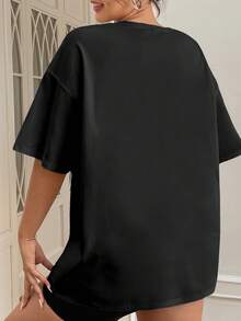 EWHProud Oilfield Girlfriend Rig Life RIg Hands Roughneck Women T-Shirt - Black - View 5