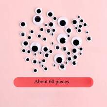 450 件/350 件/60 件 DIY 眼贴，塑料小眼贴，玩具装饰，动物活动，假眼珠，创意贴纸学校用品，返校 - 彩色 - 查看 5