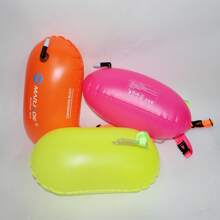 1 pieza Flotador inflable de burbuja para nadar, boya de remolque, ideal para nadadores principiantes, estilo aleatorio, artículos esenciales de playa, accesorios de playa, flotador de piscina