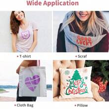 Rouleau de vinyle de transfert thermique pailleté - 12x19,5 pouces, coupe facile et HTV pour t-shirts, vestes, jeans et sacs à dos - écussons à repasser permanents pour toutes les machines de découpe