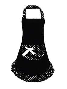 各式制服围裙，防水可调节格子蝴蝶结蕾丝围裙，适用于餐厅，花艺工作围裙