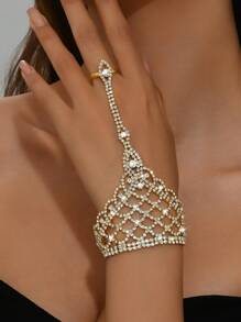 Fashionable Diamond Encrusted Bracelet, Suitable For Weddings, Parties, Latin Dance, Formal Events And Casual Wear