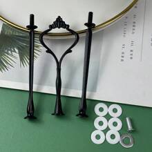 1er/sac Présentoir à bijoux en 3 couches couleur noir/doré/argent avec rack à corde