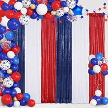 2Pcs 2Ft X 8Ft Navy Blue Sequin Backdrop Curtain - Events & Photography - Navy Blue - View 3