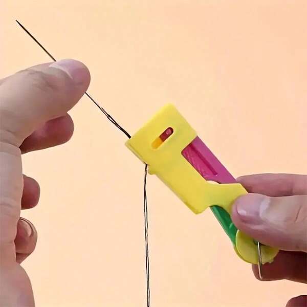 Automatischer Nadelfädler, tragbarer Mini-Fädler, aus stabilem Kunststoff, in mehreren Farben erhältlich, geeignet für ältere und sehbehinderte Menschen, ideal zum Nähen und Basteln, Nähzubehör