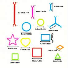 205-Piece Toy Stick Building Block Set - Children's Intellectual Early Education Magic Wand Creative Toy Puzzle, Multi-Functional Magic Wand Focused On Learning, Multi-Color And Multi-Shape, A Gift For Festivals, Halloween And Christmas For Kids