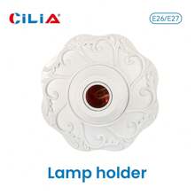 CILIA E27/E26 Lamp Socket,Lamp Holder Screw Base Socket Adapter, Roundness Embossed Ceiling Bulb Fixing Holder For Home