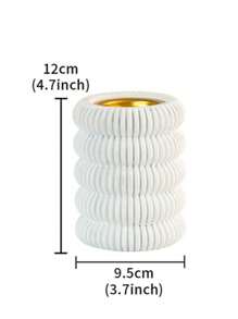 1 Stück eleganter Ziementkreis Räucherstäbchenhalter - kreative schwarz-weiße Zementring Design Räucherstäbchenhalter, akzentuiert mit Gelb, geeignet für europäischen Wohnzimmerstil, Meditation, Raumdekoration und Innen-/Außenraumdekoration, ohne Räucherstäbchen, ohne Strombedarf