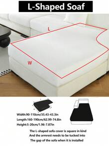 1pc Stretch Sofa Cover Non-Slip All-Inclusive Sofa Seat Cover Universal Sofa Cushion Cover Fabric Thickened Sofa Cover Cloth Machine Washable Dust-Proof And Dirt-Resistant Home Decoration Pet-Friendly Protective Cover White Fresh And Simple Room Decoration Adjustable Corner Sofa Cover Suitable For Bedroom, Office, Living Room Combination And L-Shaped Sofa Blanket And 1234 Seat Cover