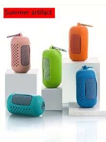 Toalla refrescante con funda de silicona, toalla de hielo de fibra ultrafina, toalla de hielo suave y transpirable para ejercicio, yoga, deportes, conjunto de silicona para viajes, ocio al aire libre, deportes, toalla que absorbe el sudor de secado rápido y ligera, para enfriar el cuello - Multicolor - Ver 11