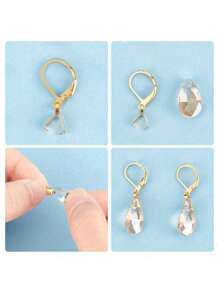 10pcs Hook With Melon Seed Clasp Stainless Steel French Ear Hooks Pendant Clips Handmade DIY Earring Making Accessories