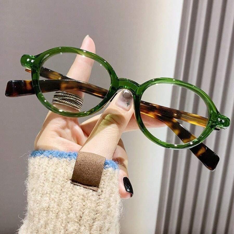 小框老花镜 复古椭圆米钉老花镜 +1.0-+4.0