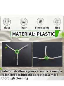 Suitable For IRobot Roomba I7 I7+ I8 I8+ I1 I2 I3+ I4 I4+ I6 I6+ E5 E6 E7 J6 J7 J7+/Plus E I&" Series Vacuum Filter Brushes Include: 1 Pair Of Roller Brushes 5 Side Brushes With Screws 5 Filters 1 Cleaning Brush 1 Screwdriver