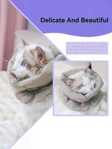 1pc Fashionable Pet Warming Neck Scarf, Designed To Prevent Cats From Licking And Biting After Spaying/Neutering Surgery, Resembles An Elizabeth Collar
