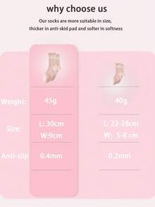 1 Pair Women's Non-Slip Socks, Professional Non-Slip Socks For Yoga, Pilates, Fitness, Gymnastics, Moisture-Wicking, Breathable, Suitable For Daily Use Mid-Calf Socks - Multicolor - View 6