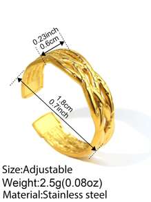 1pc Stainless Steel Twisted Ring, Elegant And Minimalist Design, Suitable For Women, Small Avant-Garde French Style Finger Ring