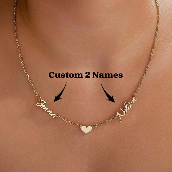 Colar personalizado com 2 nomes, colar para casais, colar personalizado com vários nomes, colar personalizado com dois nomes, presente para esposa e namorada, material escolar, volta às aulas, presente escolar, para escritório, para escola, para sala de aula, para presentes de professores, para universidade, para colegas, para dormitórios, para professores, para meninos e meninas, para adolescentes, alunos do ensino fundamental, alunos do ensino fundamental, alunos do ensino médio, alunos do ensino médio, estudantes universitários, estudantes universitários, calouros, alunos do segundo ano, calouros