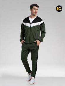 BIG CITY Pants Deportivo Tricot Para Hombre Conjunto Deportivo Moda Combinado - Verde - Ver 5