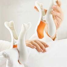 1pc Extra Large Beach Towel Clip, 4.13 Inch Pool Lounge Towel Clips, Heavy Duty Blanket Drying Clamps, Plastic Clothespin, Orange And Blue - Multicolor - View 2