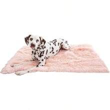 GEOXSBest Friends By Sheri Calming Shag Dog Blanket Ultra Soft Faux Fur Pet Throw AnxietyRelief Lightweight Warm Bed Cover For Dogs And Cats Machine Washable Cotton Candy Pink 30 X 40z001 - 棉花糖粉紅 - 查看 1