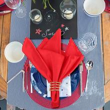 New-2025  12 Piec Independence Day Satin Napkins Soft Dinner Napkins Square Weddings Table Napkins 17 X 17 Inch For Fourth Of July Party Rtaurant Weddings Dinner Dration (Blue, White, Red) - Xanh Trắng Đỏ 17 x 17 inch - Xem 5