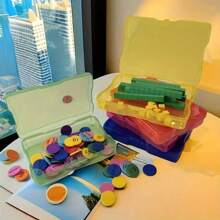 8pcs Mini Plastic Storage Boxes, 4x6 Inches, Mixed Colors (Rainbow), Multipurpose Organizer For Photos, Jewelry, Data Cables, Craft Supplies, And Small Accessories, Transparent Lid With Snap-Lock Mechanism, Lightweight And Portable Design For Home, Office, Or Travel Use, Storage Organizer, Sewing Storage