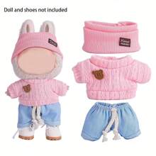 6.69 pollici Vestiti di bambola, compatibili con , include 3 outfit - cappello secchio alla moda, maglione e set di pantaloni o gonna, adatto per bambole di 6.69 pollici, accessori carini per bambole per giochi e esposizione (scarpe e bambola non incluse)